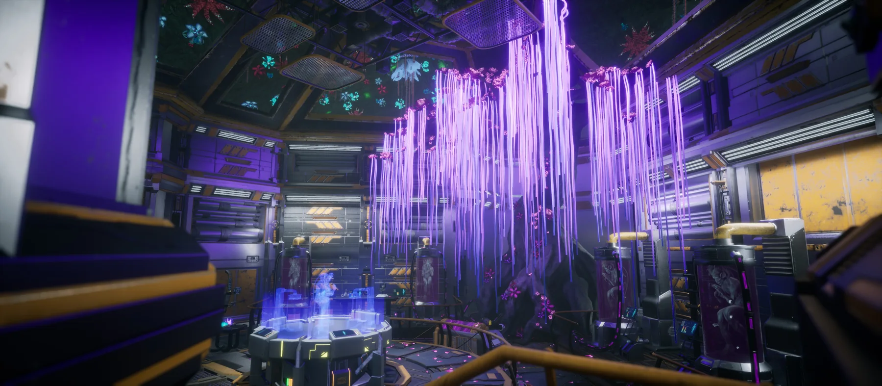 Bioluminescent science-fiction laboratory from Project Deepcore